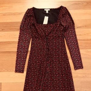 TOPSHOP Fitted Peasant Style Dress